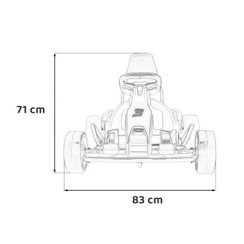 Gokart Fast 3 Drift na akumulator dla dzieci Biały Drift BDM0933